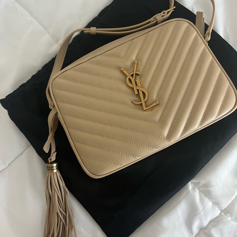 YSL Lou Camera Bag Avorio/Gold
